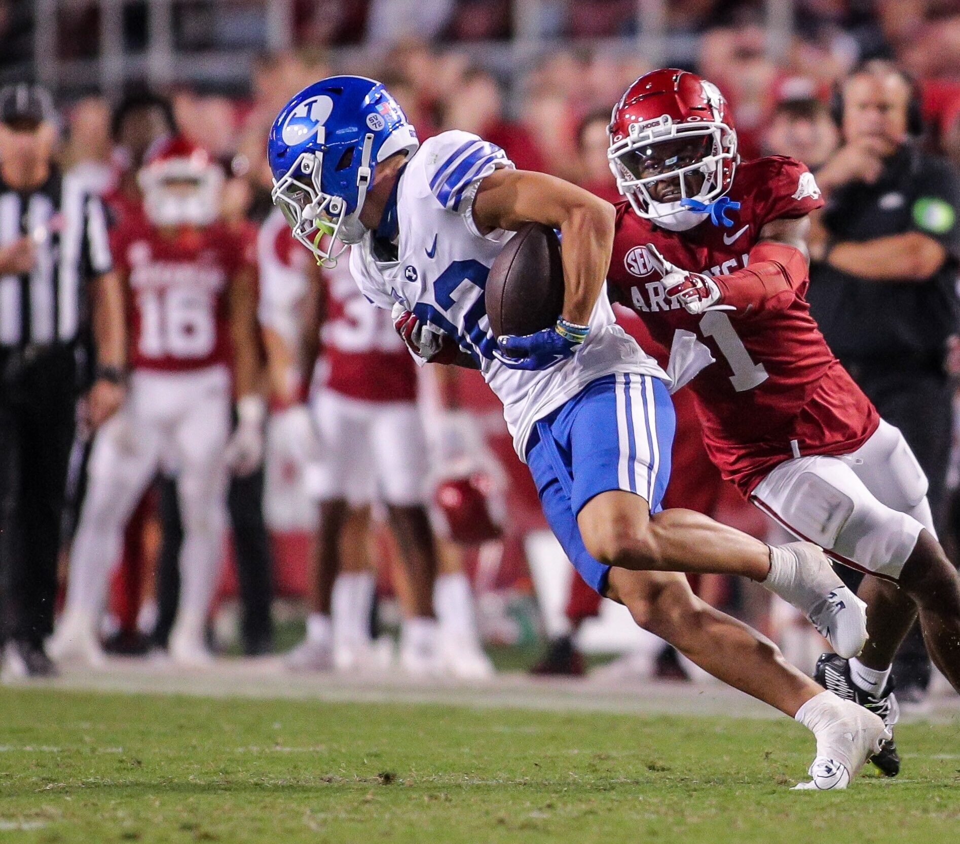 Sept162023ncaaFootballByu3831Ark-CougarsWrParker - ESPN The Fan